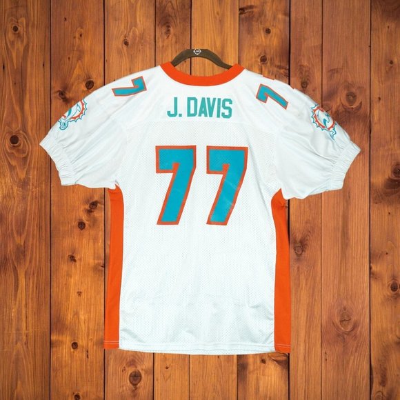 #77 JESSE DAVIS MIAMI DOLPHINS THROWBACK JERSEY SZ XL YOUTH HARVAL‎ ATHLETIC